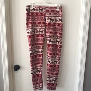Fleece lined Christmas leggings